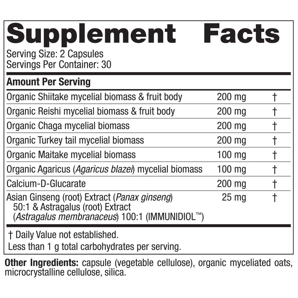 Immune Mushroom Complex 60 Capsules Nordic Naturals - Nutrigeek