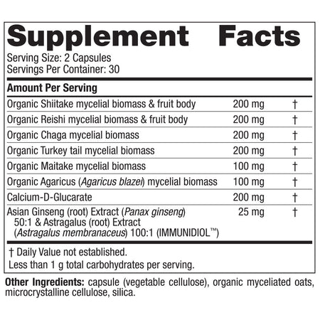 Immune Mushroom Complex 60 Capsules Nordic Naturals - Nutrigeek