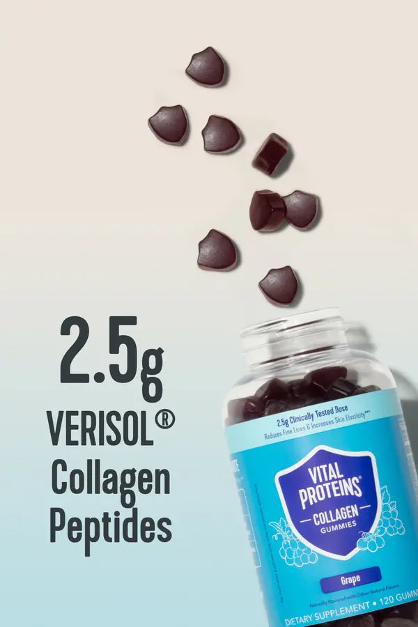 Collagen Gummies Grape 120 Gummies Vital Proteins - Nutrigeek