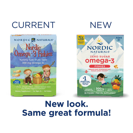 Nordic Omega-3 Zero Sugar 36 Fishies Nordic Naturals - Nutrigeek