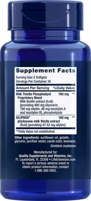 Advanced Milk Thistle 120 softgels Life Extension - Premium Vitamins & Supplements from Life Extension - Just $21.99! Shop now at Nutrigeek