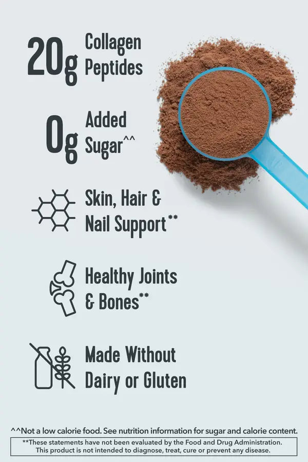 Collagen Peptides Chocolate 13.5 OZ (383g) 14 Servings Vital Proteins - Nutrigeek