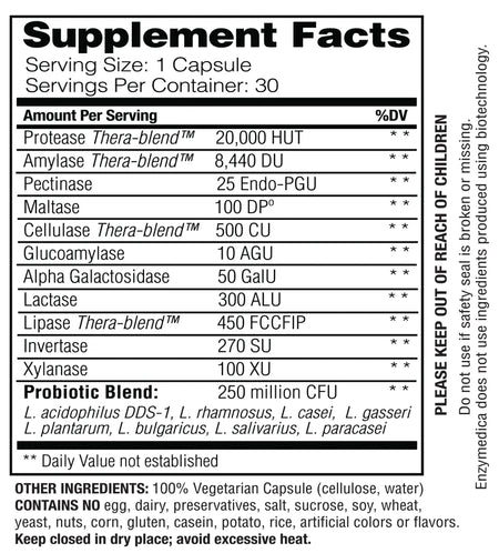 DigestBasic® +PROBIOTICS capsules Enzymedica - Premium Vitamins & Supplements from Enzymedica - Just $13.49! Shop now at Nutrigeek