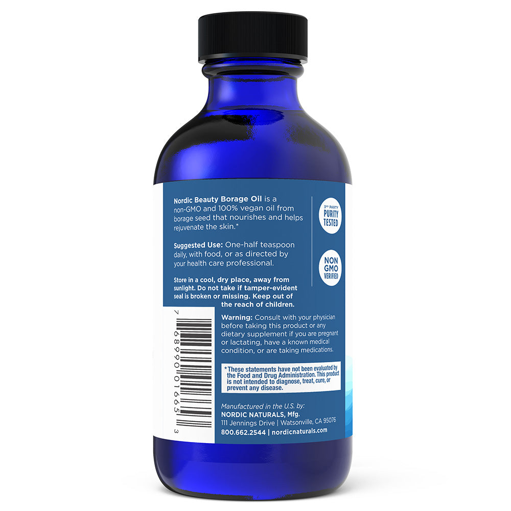 Nordic Beauty Borage Oil 4 fl oz (119ml) Nordic Naturals - Nutrigeek