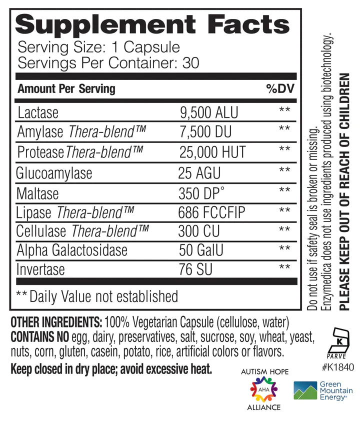 Lacto™ capsules Enzymedica - Premium Vitamins & Supplements from Enzymedica - Just $24.99! Shop now at Nutrigeek