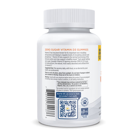 Zero Sugar Vitamin D3 1000IU 60 Gummies Nordic Naturals - Nutrigeek