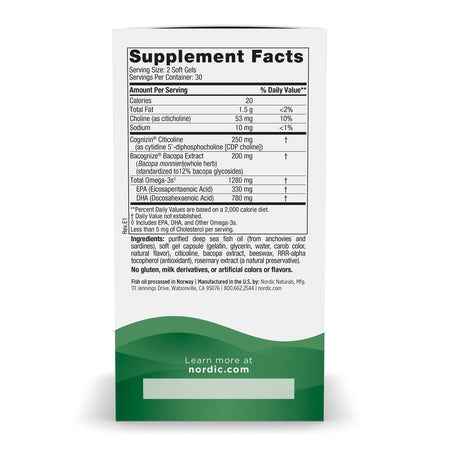 Focus Support 60 Softgels Nordic Naturals - Nutrigeek