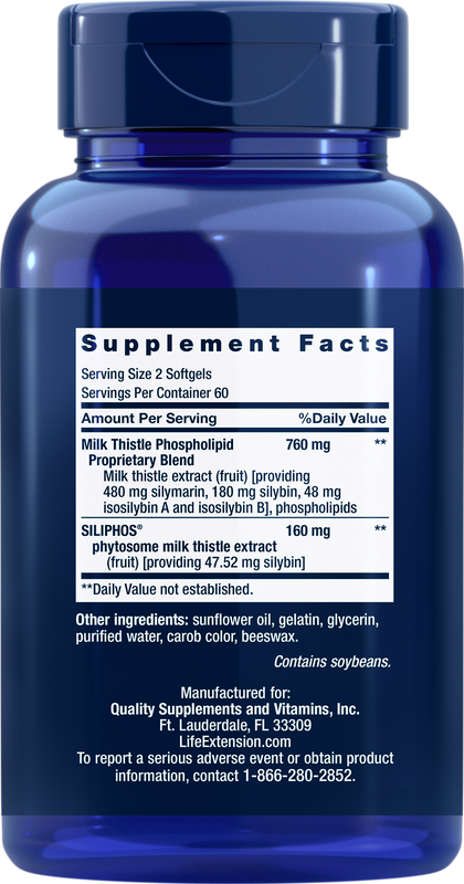 Advanced Milk Thistle 120 softgels Life Extension - Premium Vitamins & Supplements from Life Extension - Just $21.99! Shop now at Nutrigeek