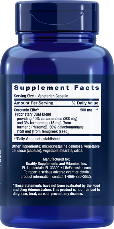 Curcumin Elite™ Turmeric Extract Life Extension - Premium Vitamins & Supplements from Life Extension - Just $13.99! Shop now at Nutrigeek
