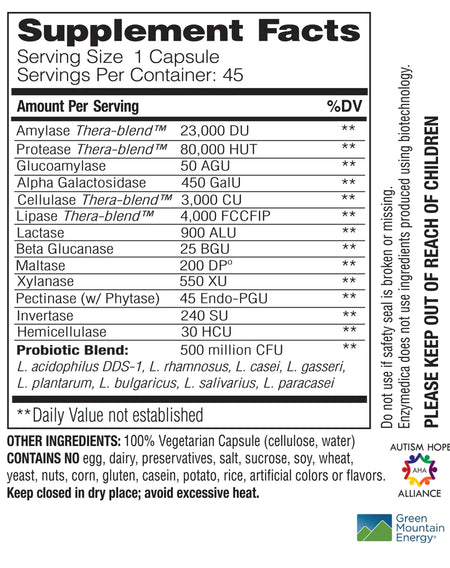 Digest Gold™ +PROBIOTICS capsules Enzymedica - Premium Vitamins & Supplements from Enzymedica - Just $36.99! Shop now at Nutrigeek