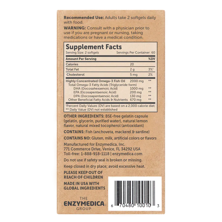 Aqua Biome™ Fish Oil Maximum Strength softgels Enzymedica - Premium Vitamins & Supplements from Enzymedica - Just $36.49! Shop now at Nutrigeek