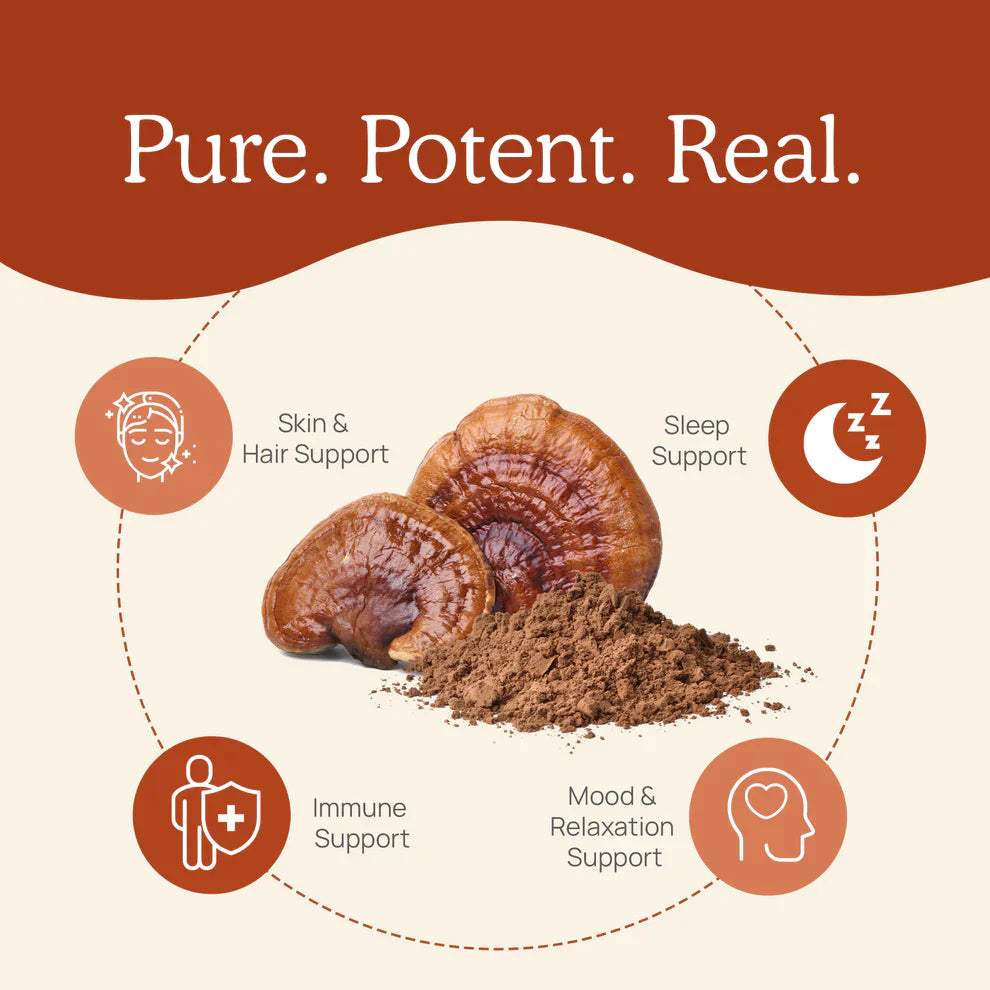 Reishi Mushroom Organic  Capsules Real Mushrooms - Premium Vitamins & Supplements from Real Mushrooms - Just $34.95! Shop now at Nutrigeek