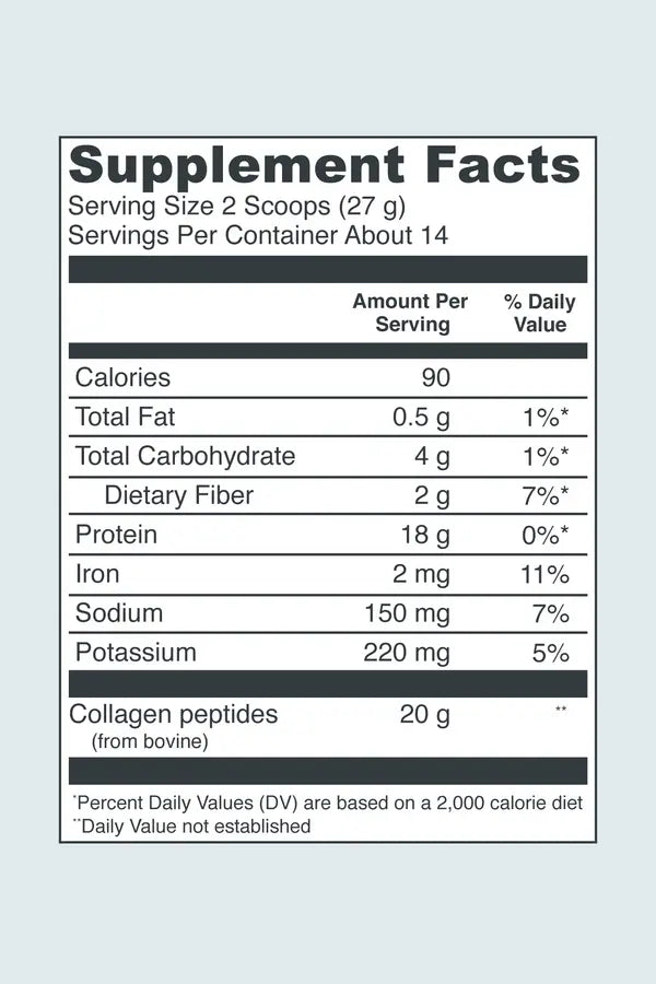 Collagen Peptides Chocolate 13.5 OZ (383g) 14 Servings Vital Proteins - Nutrigeek