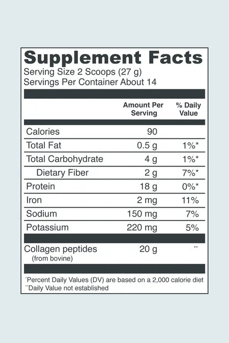 Collagen Peptides Chocolate 13.5 OZ (383g) 14 Servings Vital Proteins - Nutrigeek