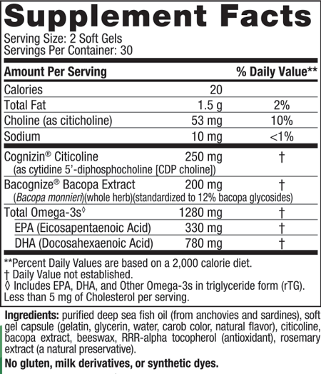 Focus Support 60 Softgels Nordic Naturals - Nutrigeek