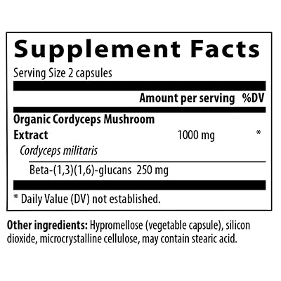 Cordyceps Extract Capsules Real Mushrooms - Nutrigeek