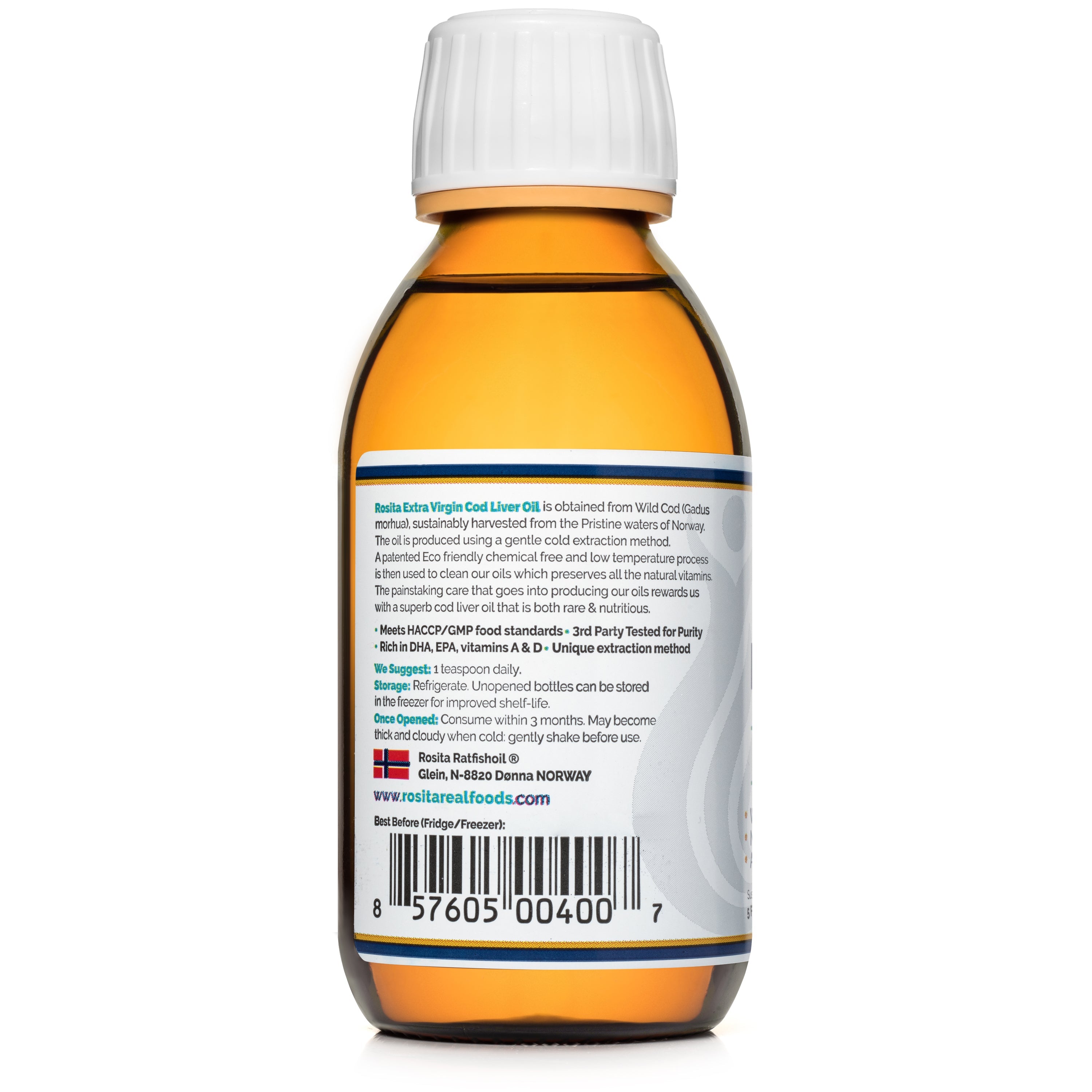 Extra Virgin Cod Liver Oil 150 ml Rosita - Premium  from Rosita - Just $64.95! Shop now at Nutrigeek