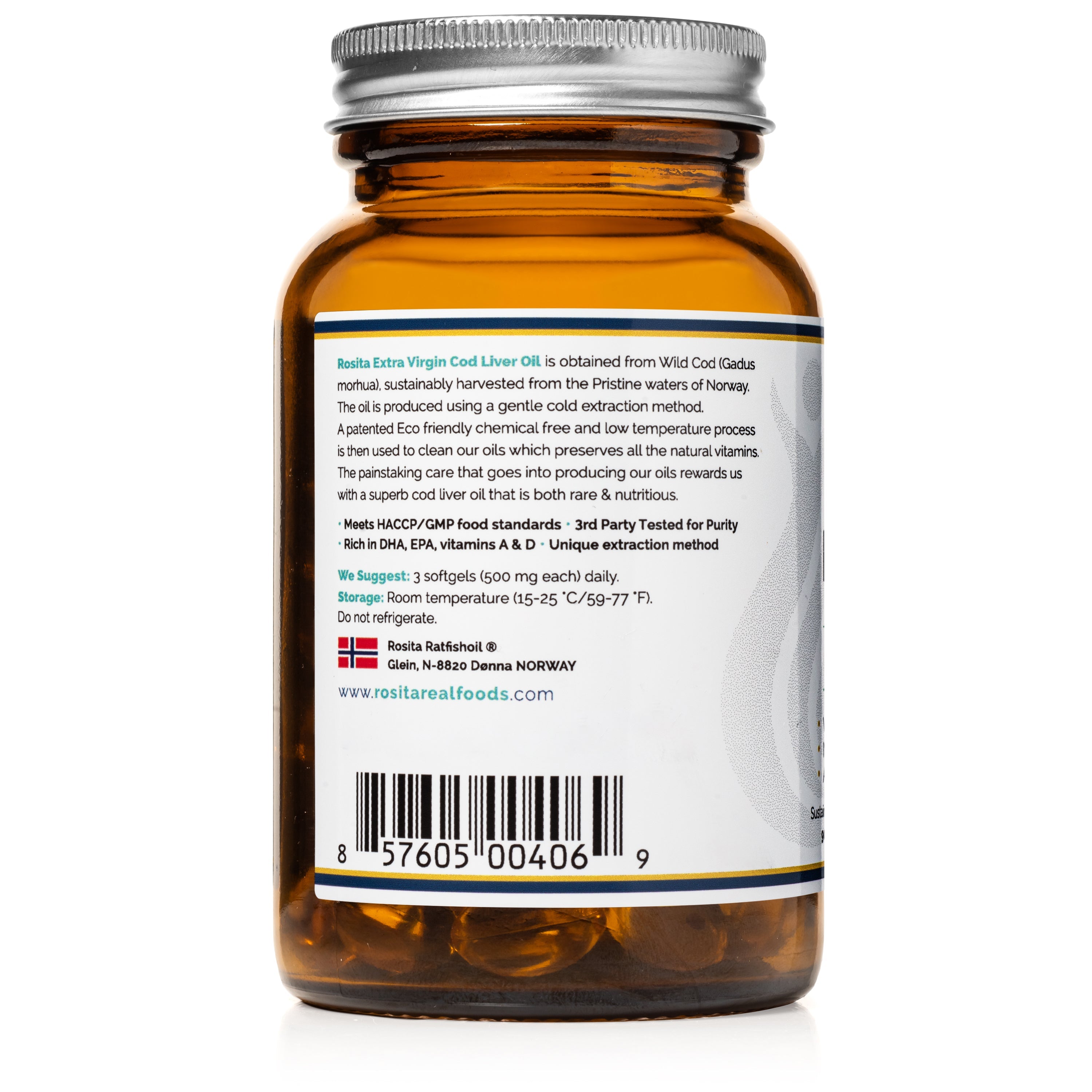 Extra Virgin Cod Liver Oil 90 Softgels Rosita - Premium  from Rosita - Just $64.95! Shop now at Nutrigeek
