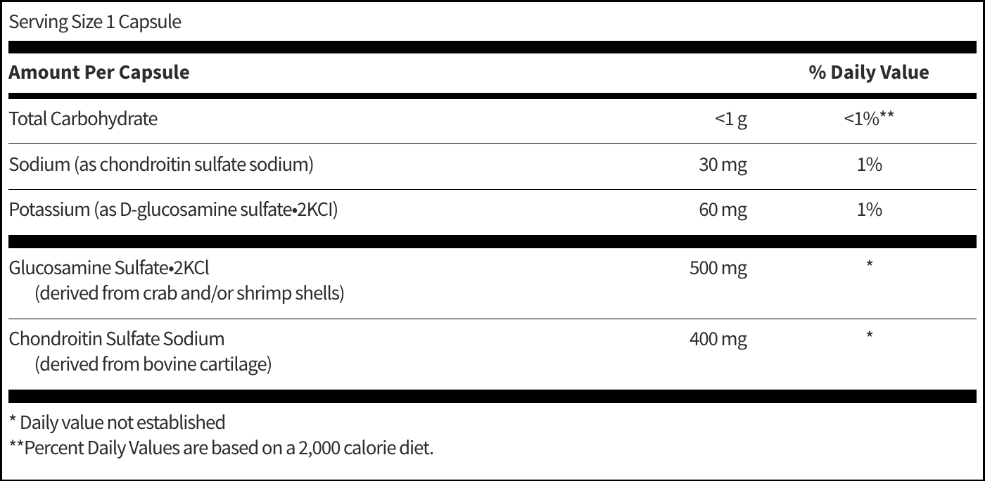 Glucosamine/Chondroitin 90 capsules Klaire Labs - Premium Vitamins & Supplements from Klair Labs - Just $39.99! Shop now at Nutrigeek