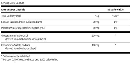 Glucosamine/Chondroitin 90 capsules Klaire Labs - Premium Vitamins & Supplements from Klair Labs - Just $39.99! Shop now at Nutrigeek