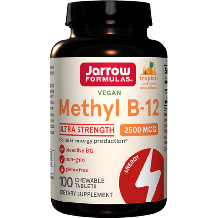 Methyl B-12 Tropical - 2500mcg 100 Chewable Tablets Jarrow Formulas - Premium Vitamins & Supplements from Jarrow Formulas - Just $25.49! Shop now at Nutrigeek