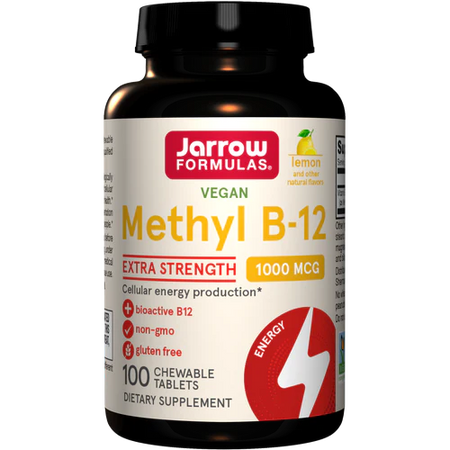 Methyl B-12 1000mcg Lemon 100 Chewable Tablets Jarrow Formulas - Premium Vitamins & Supplements from Jarrow Formulas - Just $13.99! Shop now at Nutrigeek
