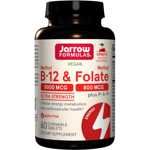 Methyl B-12 & Methyl Folate Cherry 60 Chewables Jarrow Formulas - Premium Vitamins & Supplements from Jarrow Formulas - Just $43.99! Shop now at Nutrigeek
