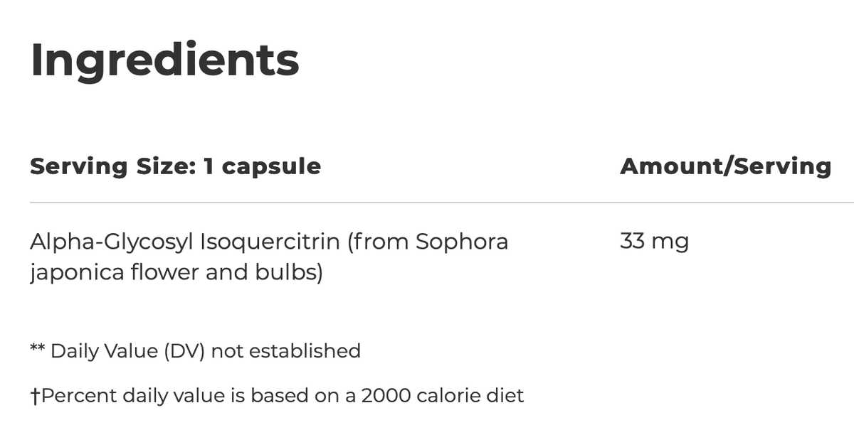 Alpha-Glycosyl Isoquercitrin 60 capsules Integrative Therapeutics - Premium  from Integrative Therapeutics - Just $30.00! Shop now at Nutrigeek