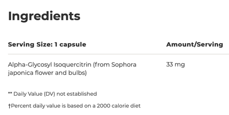 Alpha-Glycosyl Isoquercitrin 60 capsules Integrative Therapeutics - Premium  from Integrative Therapeutics - Just $30.00! Shop now at Nutrigeek
