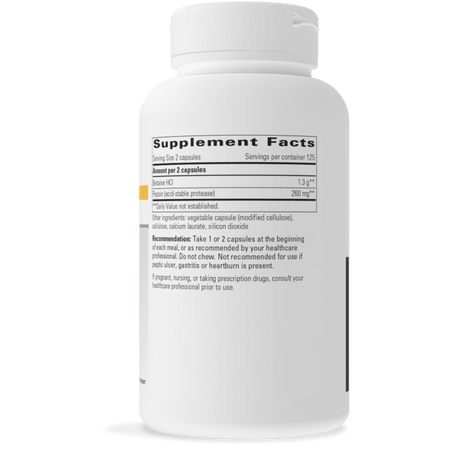 Betaine HCl 250 capsules Integrative Therapeutics - Premium  from Integrative Therapeutics - Just $42.00! Shop now at Nutrigeek