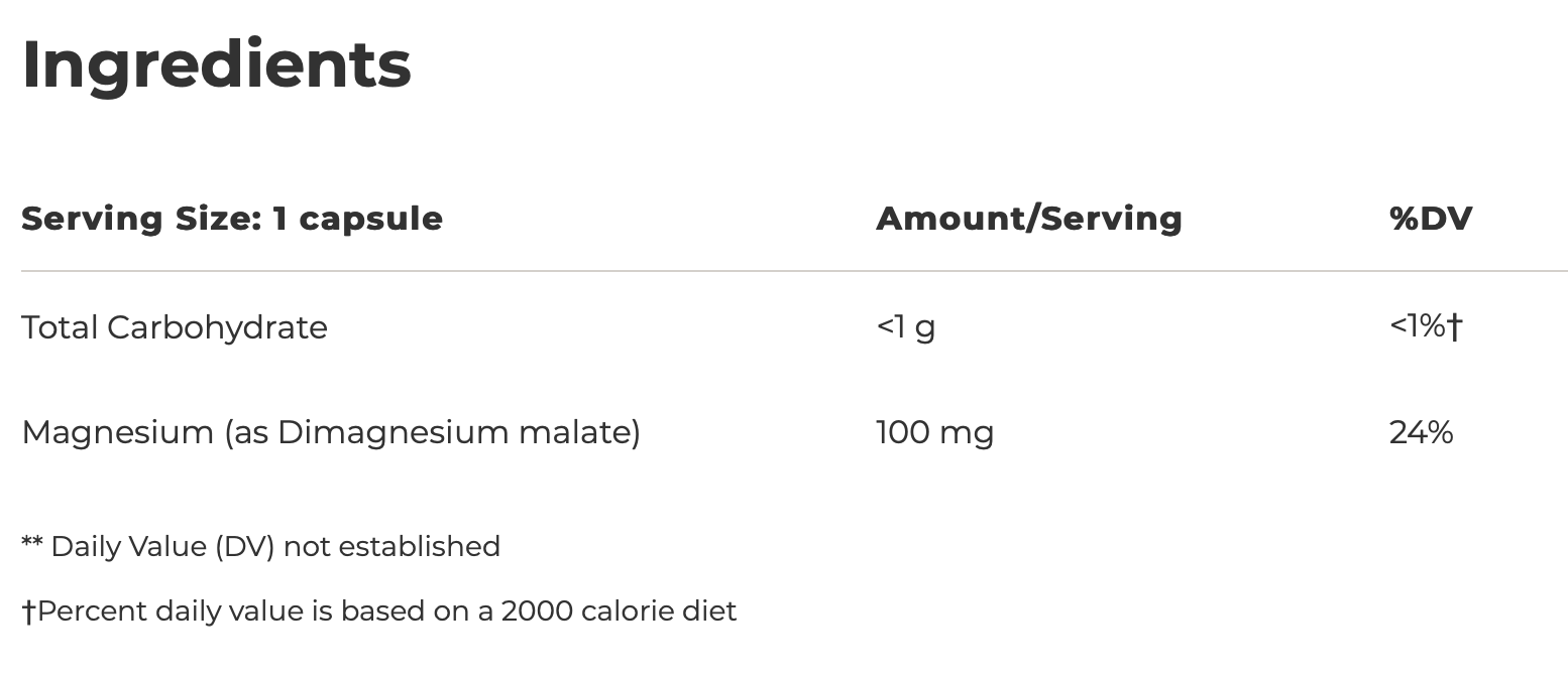 Magnesium Malate 100 mg 90 capsules Integrative Therapeutics - Premium  from Integrative Therapeutics - Just $20.00! Shop now at Nutrigeek