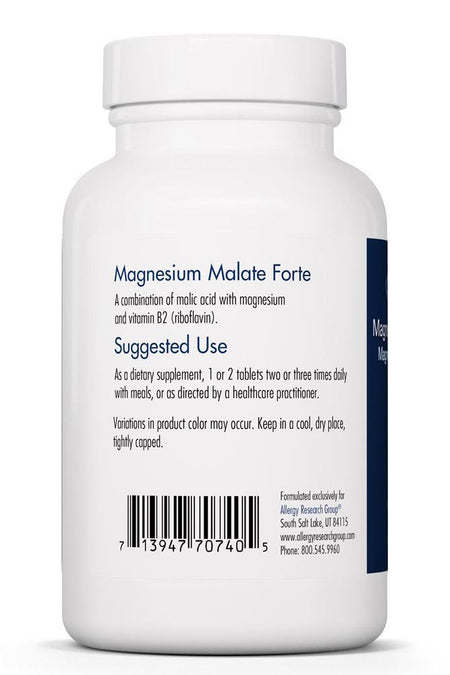 Magnesium Malate Forte 120 Vegetarian Tablets Allergy Research Group - Premium  from Allergy Research Group - Just $34.99! Shop now at Nutrigeek