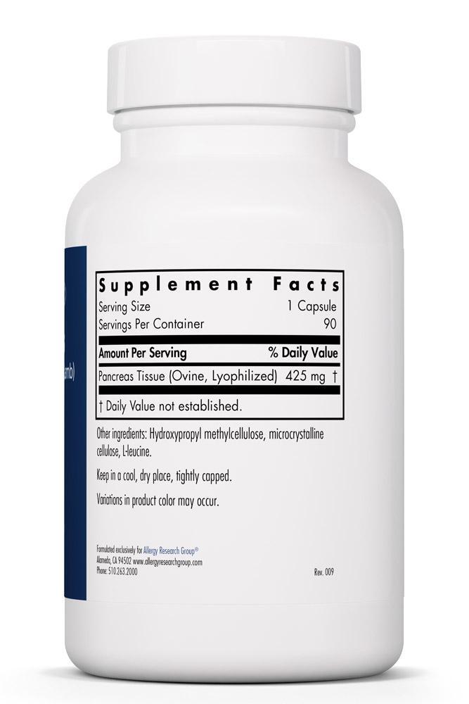Pancreas Lamb 90 Vegicaps Allergy Research Group - Premium  from Allergy Research Group - Just $33.99! Shop now at Nutrigeek