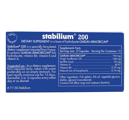 Stabilium 200 Garum Armoricum 30 capsules Allergy Research Group - Premium  from Allergy Research Group - Just $31.99! Shop now at Nutrigeek