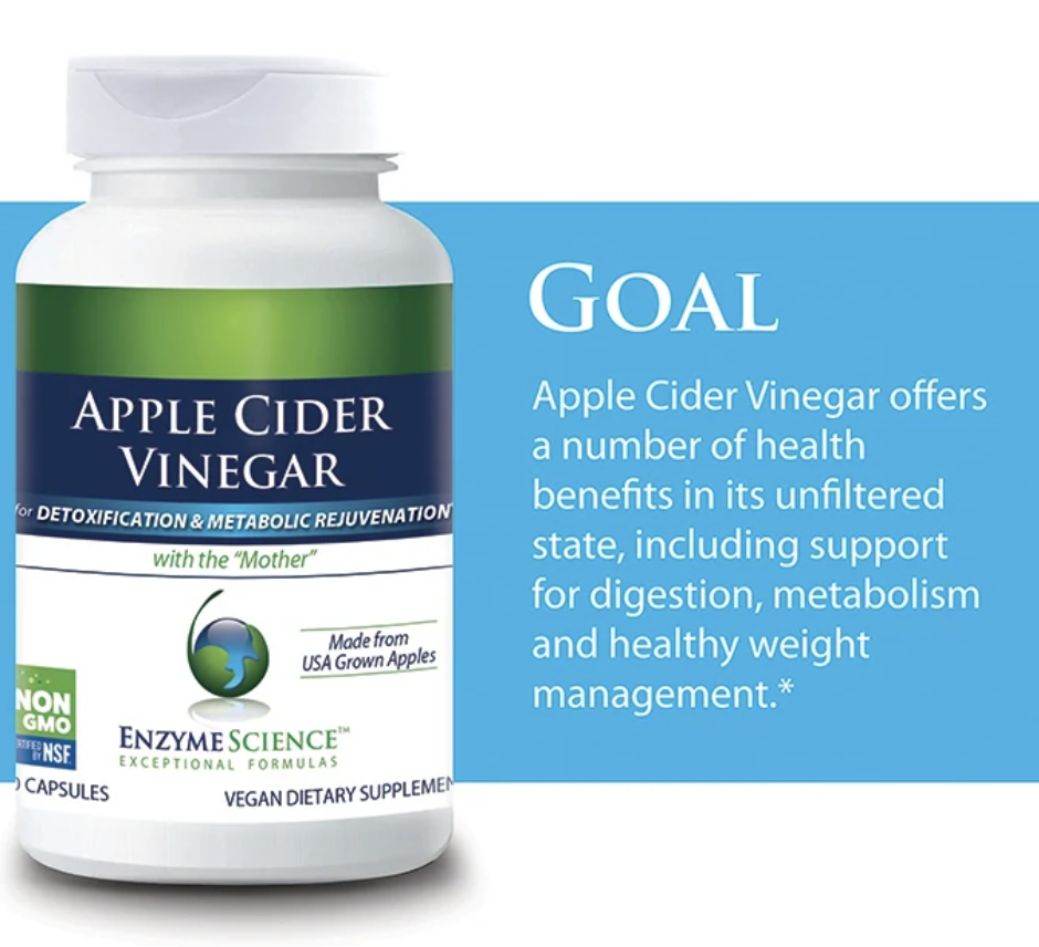 Apple Cider Vinegar 60 capsules Enzyme Science - Premium Vitamins & Supplements from Enzyme Science - Just $29.99! Shop now at Nutrigeek