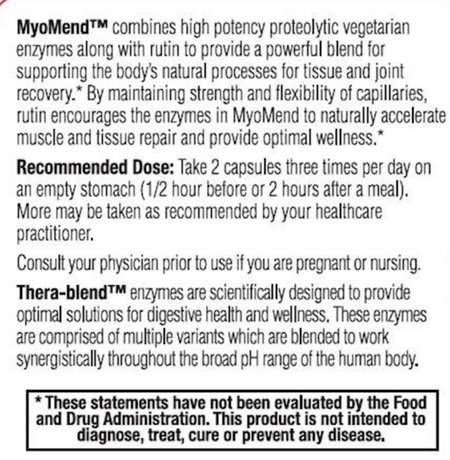 MyoMend™ capsules Enzyme Science - Premium Vitamins & Supplements from Enzyme Science - Just $40.50! Shop now at Nutrigeek