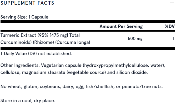 Curcumin 95 500mg Jarrow Formulas - Premium Vitamins & Supplements from Jarrow Formulas - Just $33.99! Shop now at Nutrigeek
