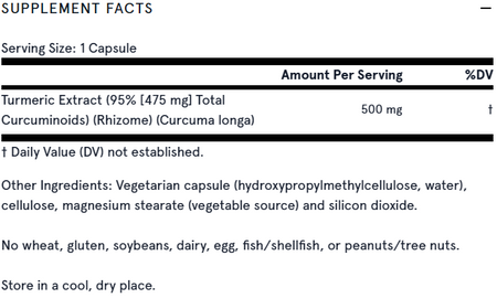 Curcumin 95 500mg Jarrow Formulas - Premium Vitamins & Supplements from Jarrow Formulas - Just $33.99! Shop now at Nutrigeek