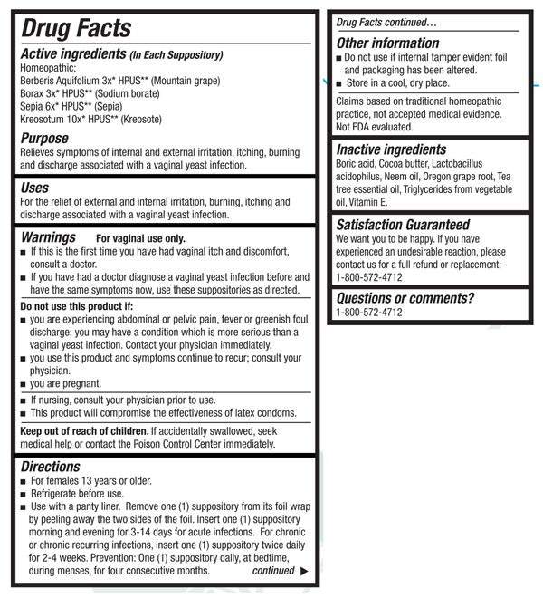 Yeast Arrest® Suppositories Vitanica - Nutrigeek