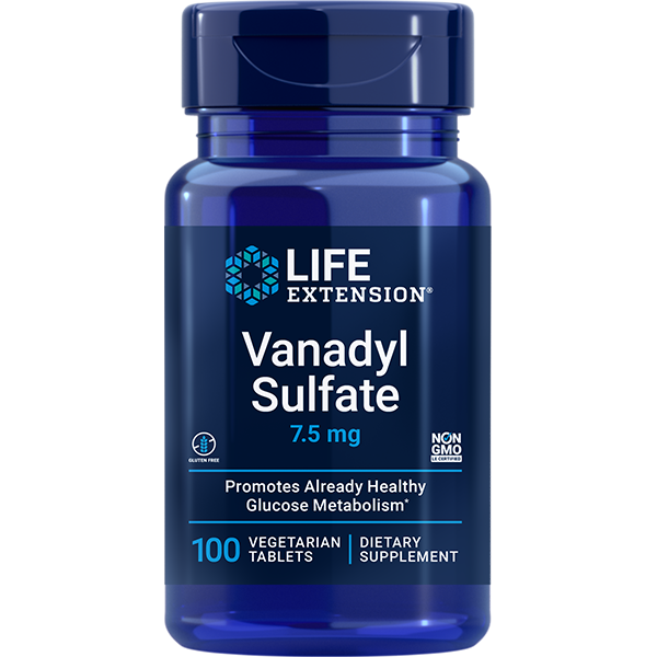 Vanadyl Sulfate 7.5 mg 100 tablets Life Extension - Nutrigeek