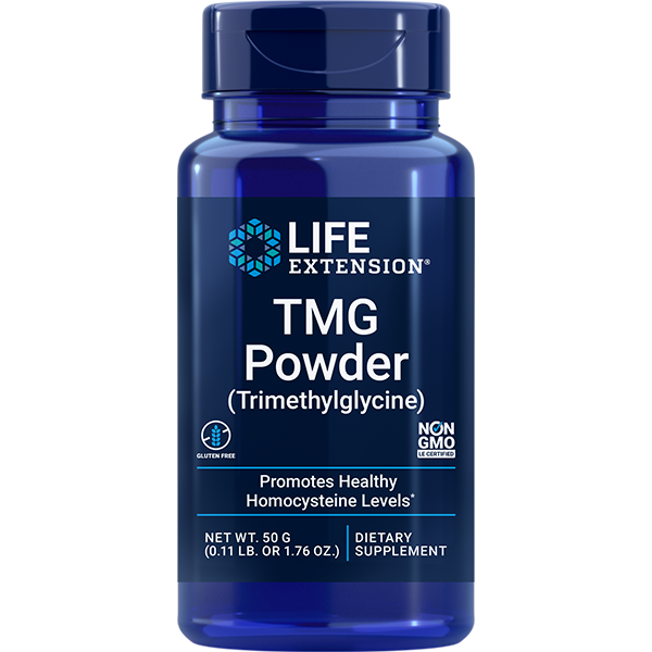 TMG Powder (Trimethylglycine) 50 grams Life Extension - Nutrigeek
