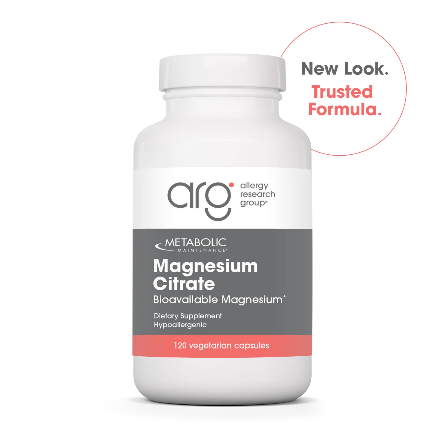 Metabolic Maintenance® Magnesium Citrate 120 capsules Allergy Research Group