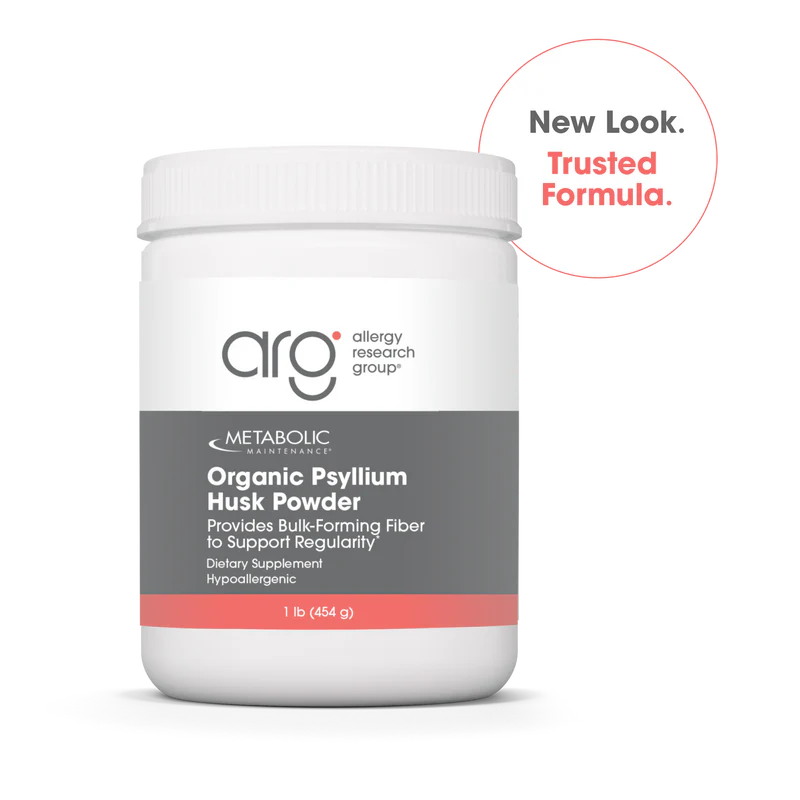 Organic Psyllium Husk Powder 1 lb (454g) Metabolic Maintenance Allergy Research Group
