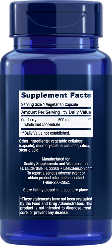 Cran-Max® 500 mg 60 capsules Life Extension - Nutrigeek