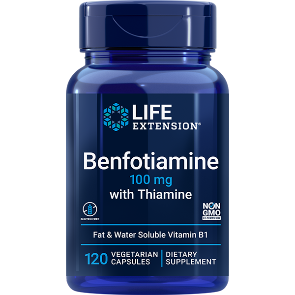 Benfotiamine 100 mg with Thiamine 120 capsules Life Extension - Nutrigeek