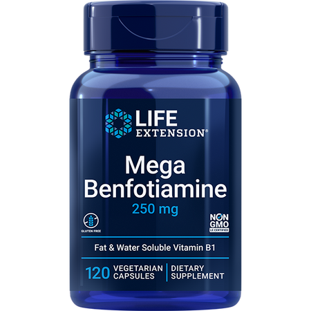 Mega Benfotiamine 250 mg 120 capsules Life Extension - Nutrigeek