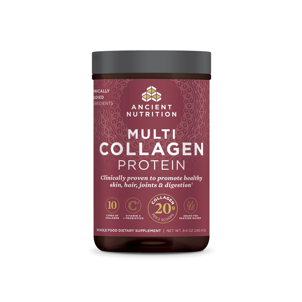 Multi Collagen Protein 24 Serving Ancient Nutrition - Nutrigeek