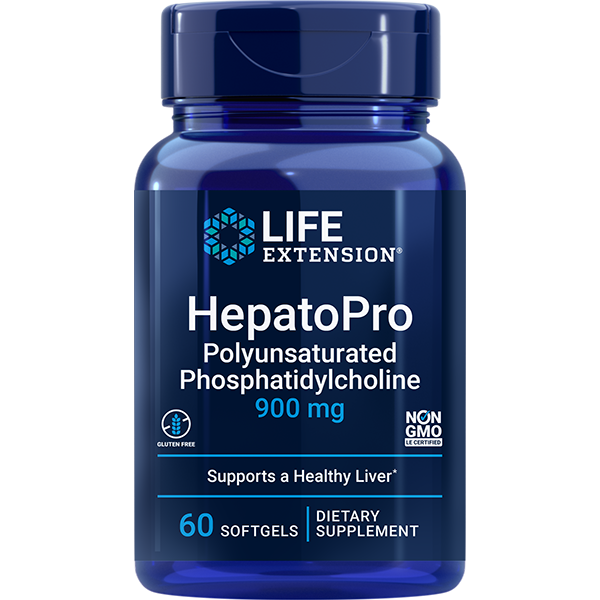HepatoPro Polyunsaturated Phosphatidylcholine 900 mg 60 softgels Life Extension - Nutrigeek