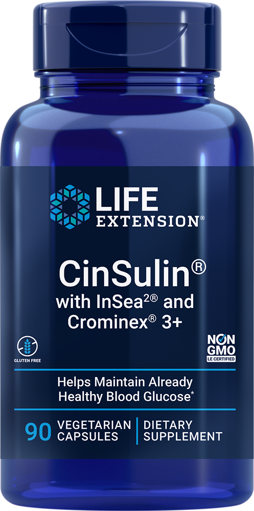 CinSulin® with InSea2® and Crominex® 3+ 90 capsules Life Extension - Nutrigeek