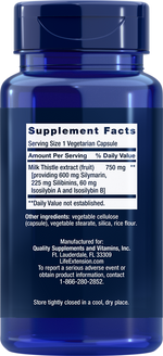 Milk Thistle (Silymarin Silibinins Isosilybin A & B) 60 capsules Life Extension - Nutrigeek